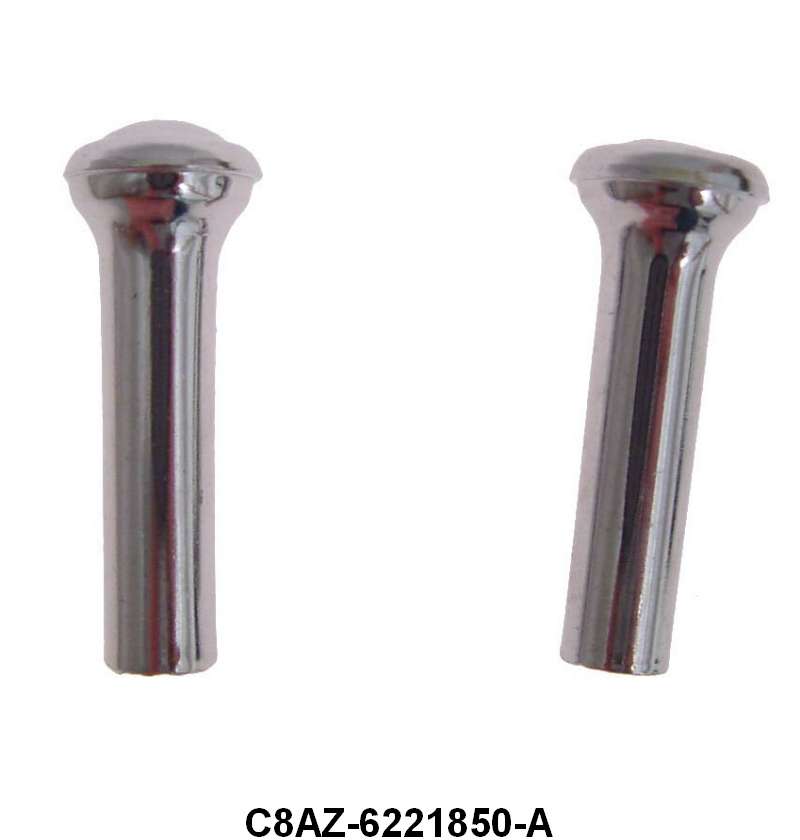 DOOR LOCK KNOBS - 68-70 GLX/MUST/FLCN/FRLN, 68-72 F-100/F-350 CHROME