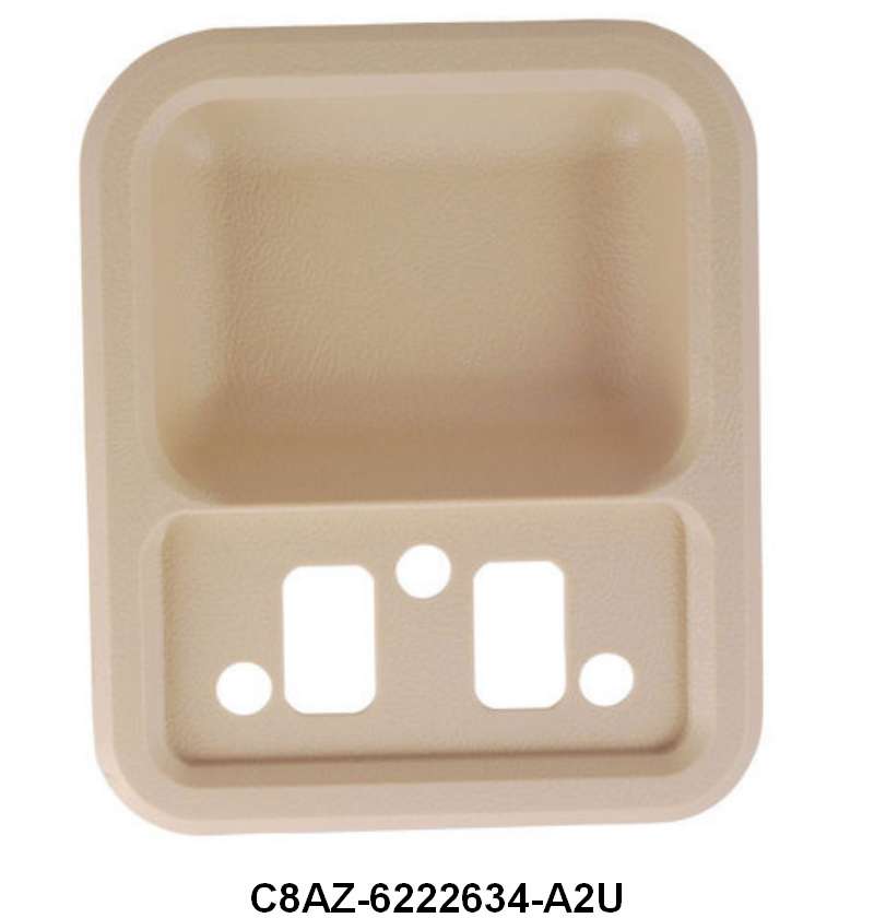 INSIDE DOOR HANDLE CUP - 68-69 FRLN, 68-70 FLCN, 68-72 F-100/F-350 PARCHMENT