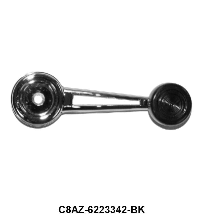 WINDOW CRANK HANDLE - 68-69 GLX/MUST/FRLN, 68-70 FLCN, 68-72 F-100/F-350 BLACK