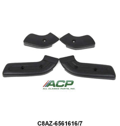 BUCKET SEAT HINGE COVER SET - 68-70 GLX/MUST BLACK SET OF 4