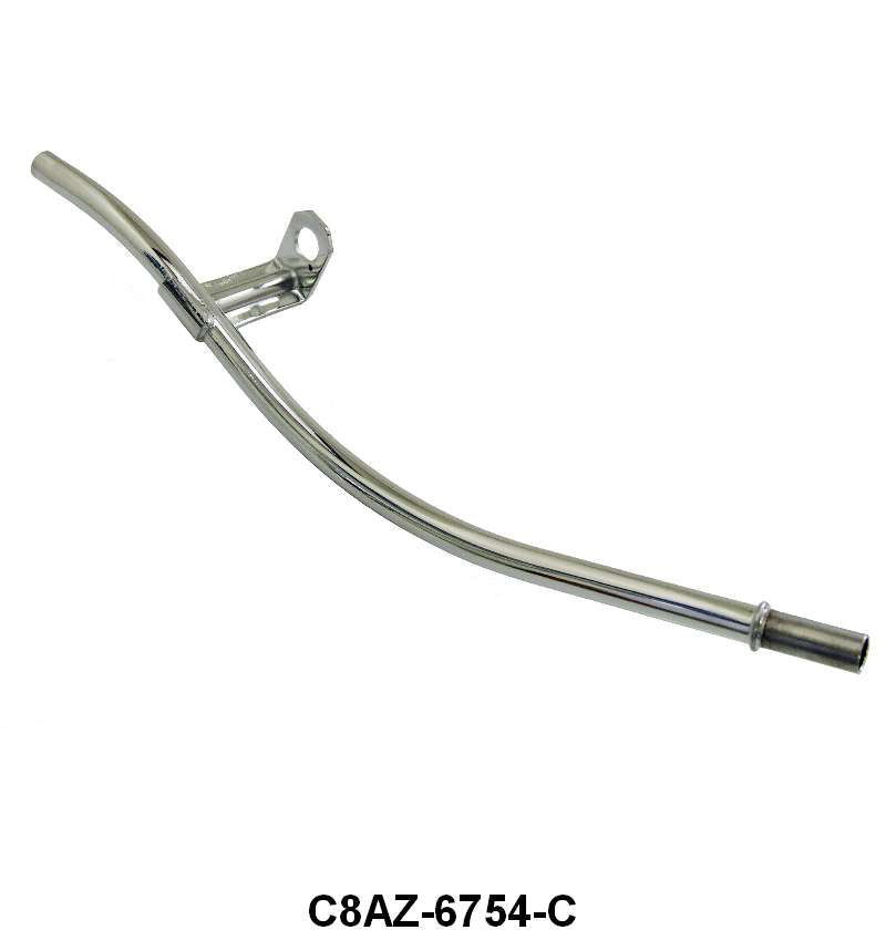 ENGINE OIL DIPSTICK TUBE - 68-69 PASS 302, CHROME