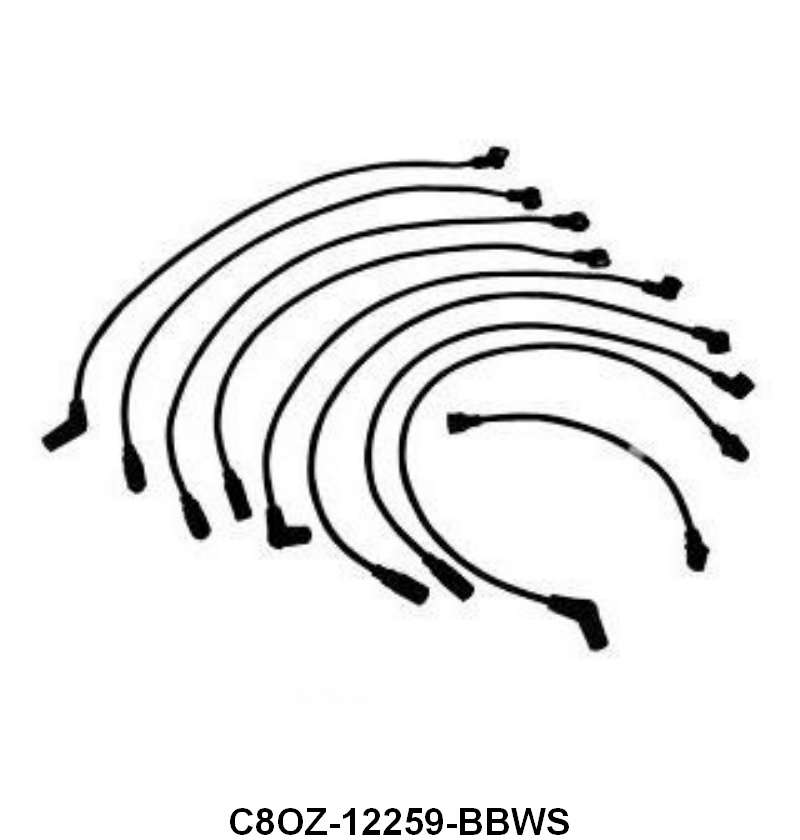 SPARK PLUG WIRE SET - 68-70 ALL 390/428 W/SMOG W/SCRIPT