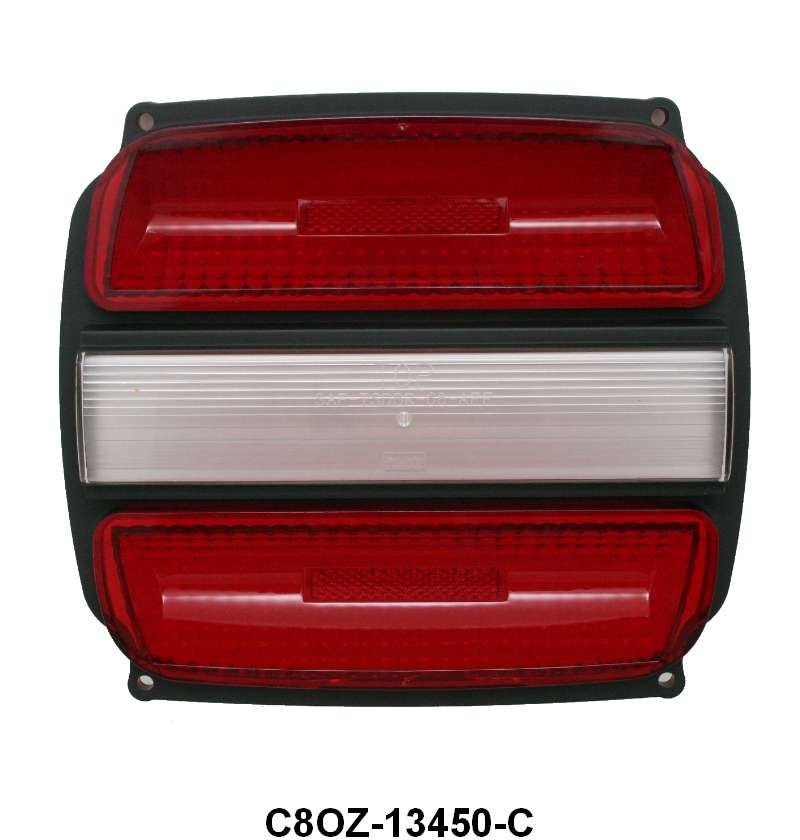 TAIL LIGHT LENS WITH FOMOCO SCRIPT - 68-69 FAIRLANE/TORINO FASTBACK