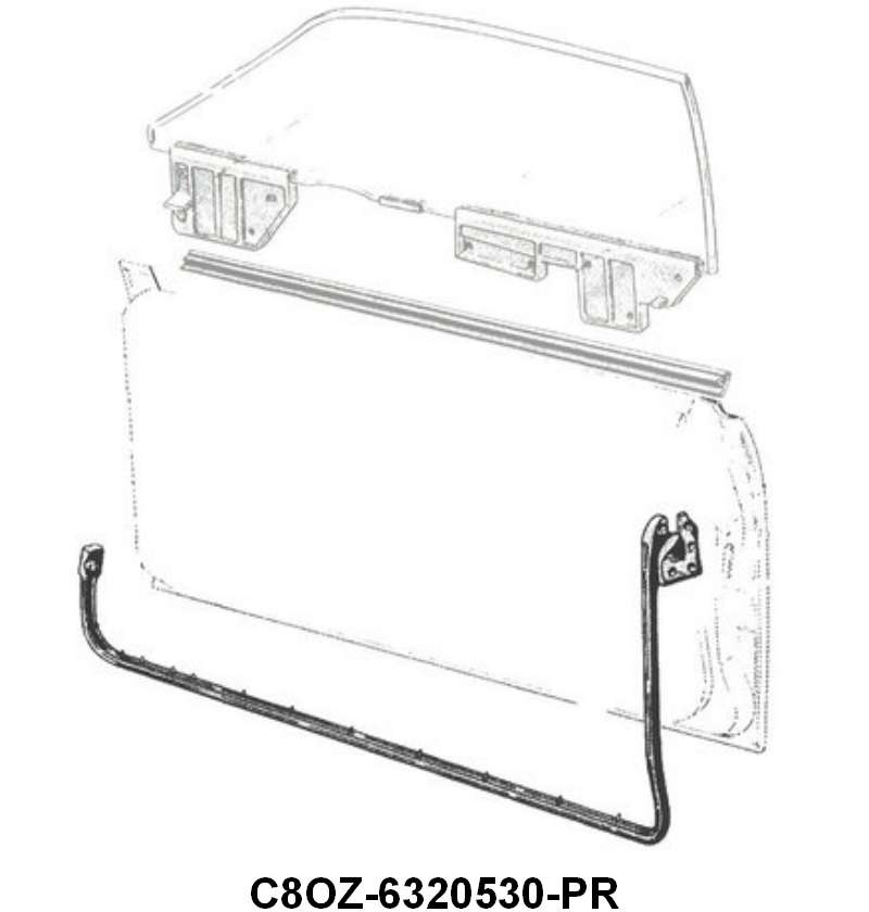 DOOR SEALS - 68-69 FAIRLANE/COMET, BODY# 63, 65, 76 , 68-69 RANCHERO