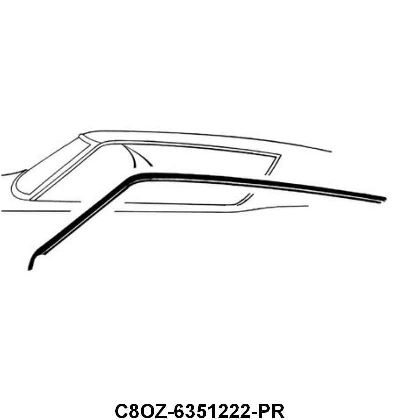 ROOF RAIL SEALS - 68-69 FAIRLANE & COMET FASTBACK #63