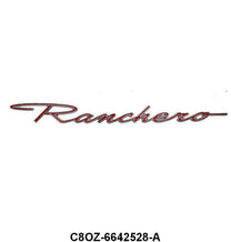 QUARTER PANEL EMBLEM/SCRIPT - 68-69 "RANCHERO" RED