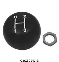 MANUAL FLOOR SHIFT KNOB - 66-68 FRLN, LATE 67-68 MUST 3spd BLACK