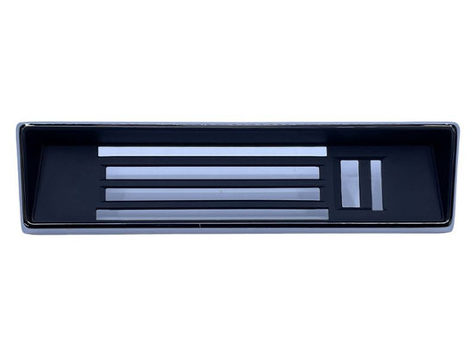 HEATER/AIR CONTOL DASH BEZEL - 68-72 F-100/F-350 CHROME WITH BLACK
