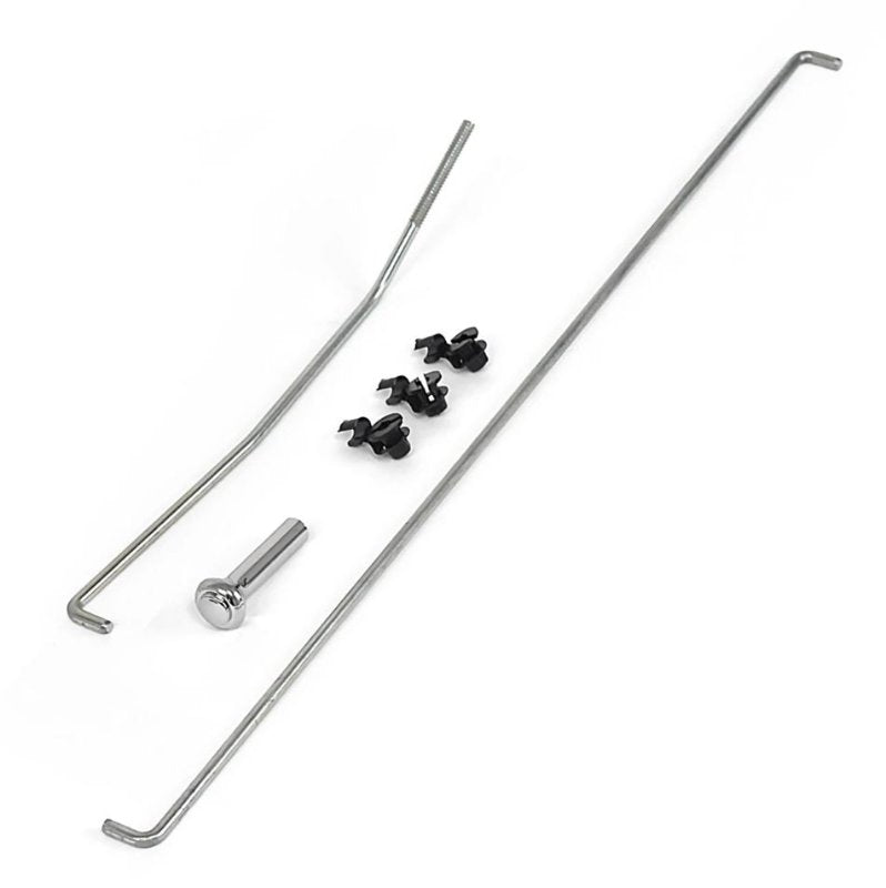 DOOR LATCH RODS - 68-72 F-100/F-350, LH,  WITH KNOB AND CLIPS
