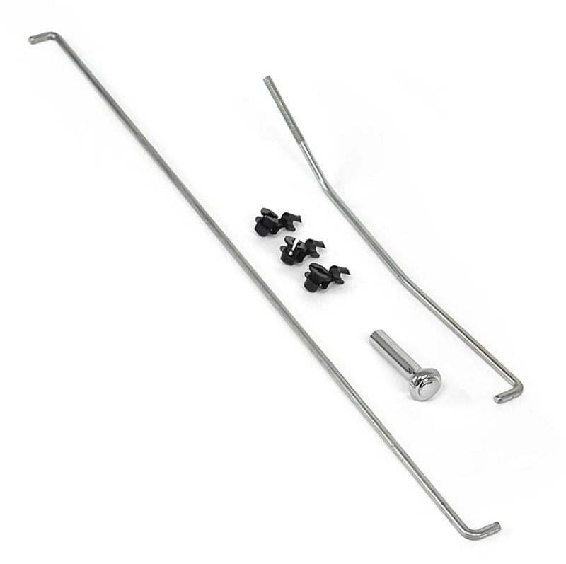 DOOR LATCH RODS - 68-72 F-100/F-350, LH,  WITH KNOB AND CLIPS