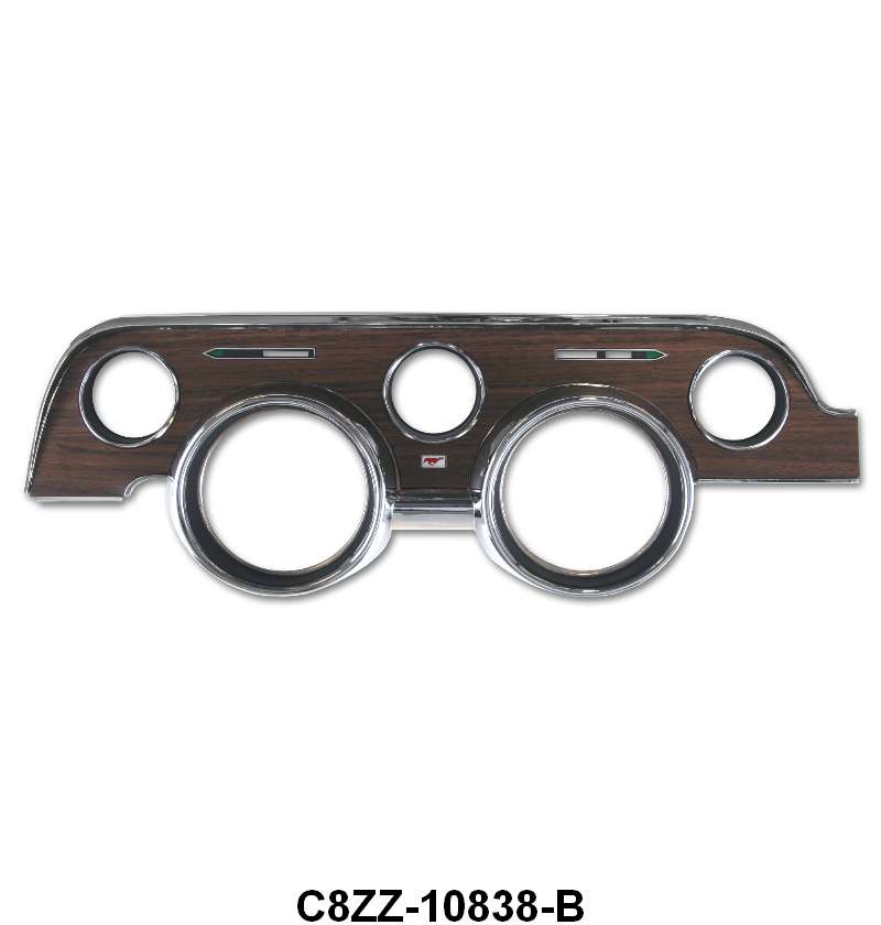 INSTRUMENT BEZEL - 68 MUSTANG DLX WOODGRAIN