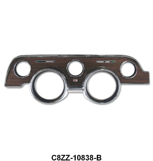 INSTRUMENT BEZEL - 68 MUSTANG DLX WOODGRAIN