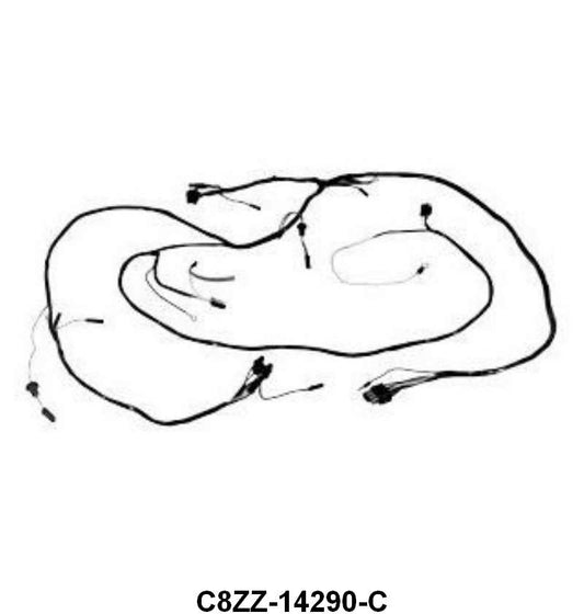 FIREWALL TO HEADLIGHT HARNESS - 68 MUST NON-GT WITH TACH