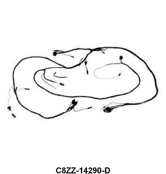 FIREWALL TO HEADLIGHT HARNESS - 68 MUST GT WITH TACH