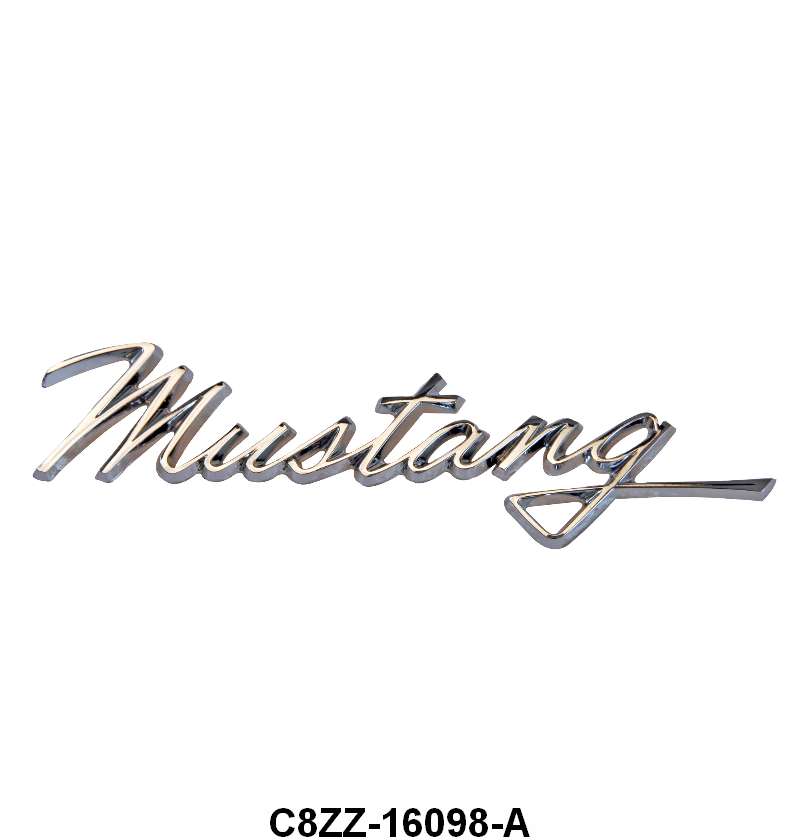 FENDER EMBLEM/SCRIPT - 68 MUSTANG, RH OR LH