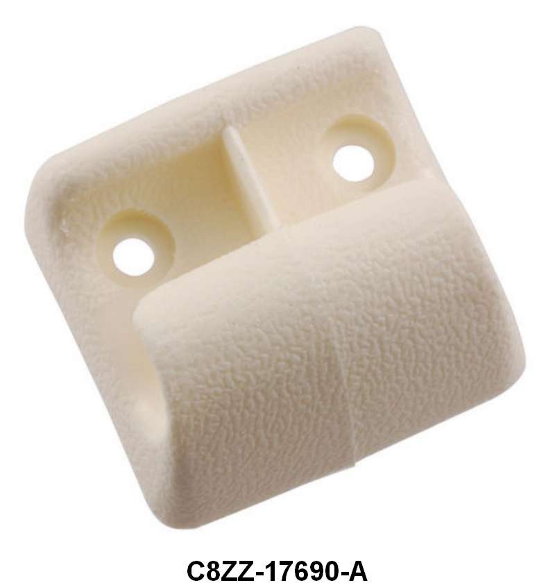 SUN VISOR CENTER BRACKET - 68 MUST, 68-70 FLCN/FRLN, 73-79 F-100/350, WHITE