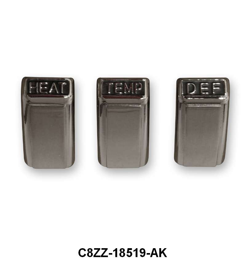 HEATER CONTROL KNOBS - 68 MUSTANG W/O A/C SET OF 3