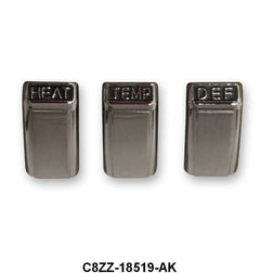 HEATER CONTROL KNOBS - 68 MUSTANG W/O A/C SET OF 3