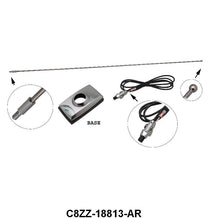 UNIVERSAL FRONT FENDER ANTENNA - 65-71 PASS RECTANGLAR BASE, 2-3/4" X 1-5/8"