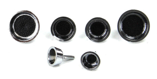 HORN PANEL PAD BEZEL BUTTONS - 68 MUSTANG, 6 pcs