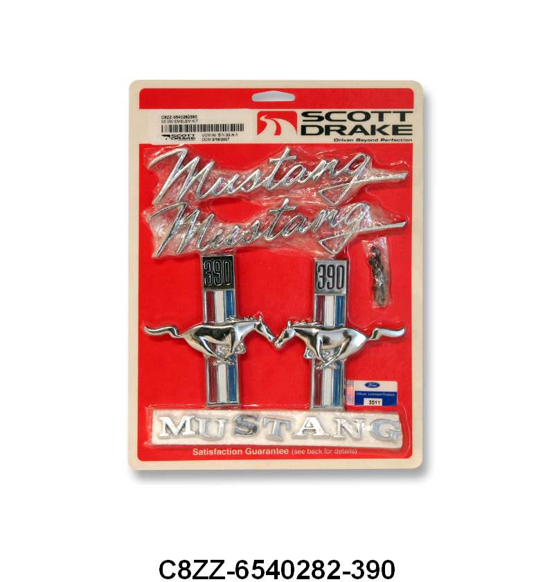 MUSTANG EMBLEM KIT - 68 MUSTANG 390