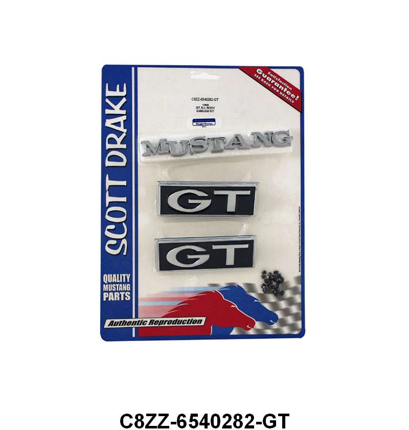 MUSTANG EMBLEM KIT - 68 MUSTANG "GT"