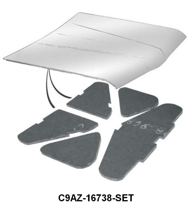 UNDER HOOD INSULATION - 69-70 GALAXIE 5 PIECES