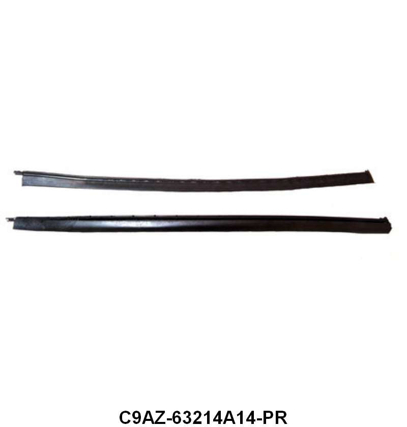 REAR OF DOOR GLASS TO QUARTER WINDOW SEAL - 69 GLX 2DR HDTP/FSTBK/CONV