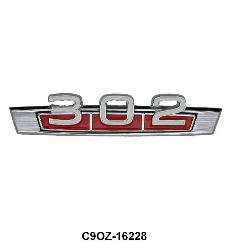 ENGINE SIZE FENDER EMBLEM - 69 FAIRLANE/RANCHERO "302"