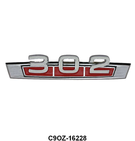 ENGINE SIZE FENDER EMBLEM - 69 FAIRLANE/RANCHERO "302"