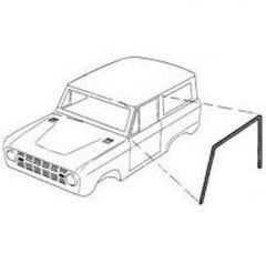 UPPER DOOR SEALS - 66-77 BRONCO