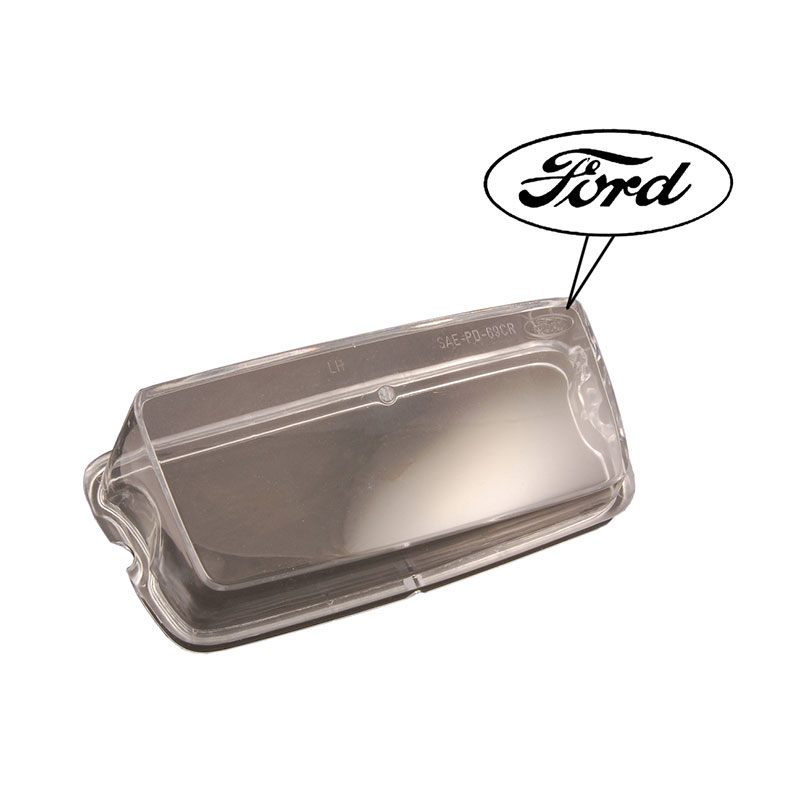 GRILLE SPORT LAMP LENSES - 70 MUSTANG MACH 1, WITH FOMOCO SCRIPT