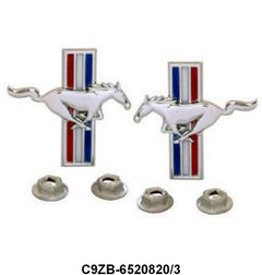 DOOR PANEL EMBLEM - 69-70 MUSTANG W/RUNNING HORSE