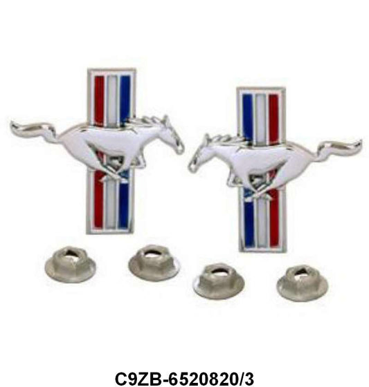DOOR PANEL EMBLEM - 69-70 MUSTANG W/RUNNING HORSE