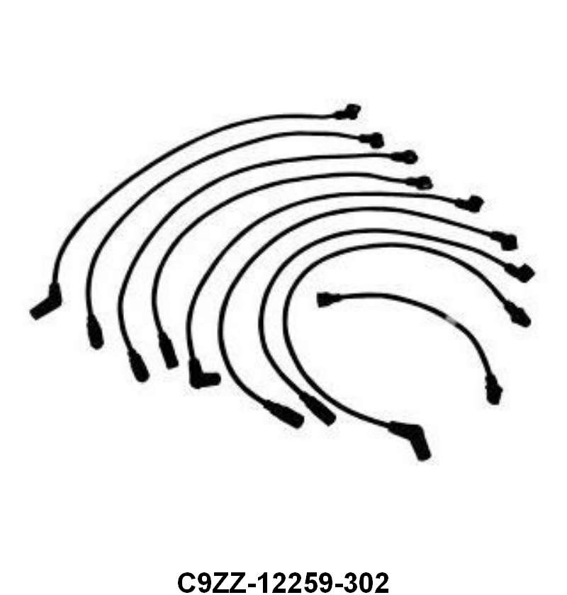 SPARK PLUG WIRE SET - 69-70 BOSS 302 W/SCRIPT