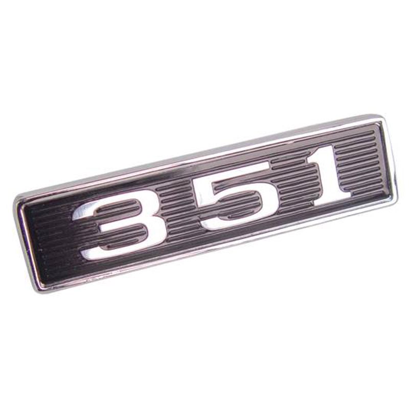 HOOD SCOOP SIDE EMBLEM INSERT - 69 FAIRLANE/RANCHERO/MUSTANG "351"