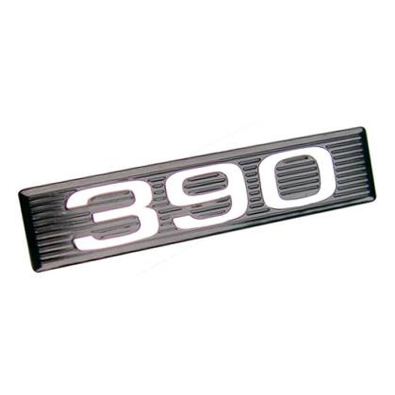 HOOD SCOOP SIDE EMBLEM INSERT - 69 FAIRLANE/RANCHERO/MUSTANG "390"