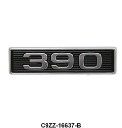 HOOD SCOOP SIDE EMBLEM - 69 FAIRLANE/RANCHERO/MUSTANG 