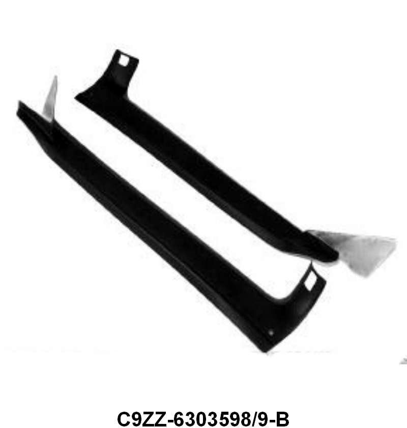 WINDSHIELD PILLAR POST MOLDING - 69-70 MUST FSTBK BLACK