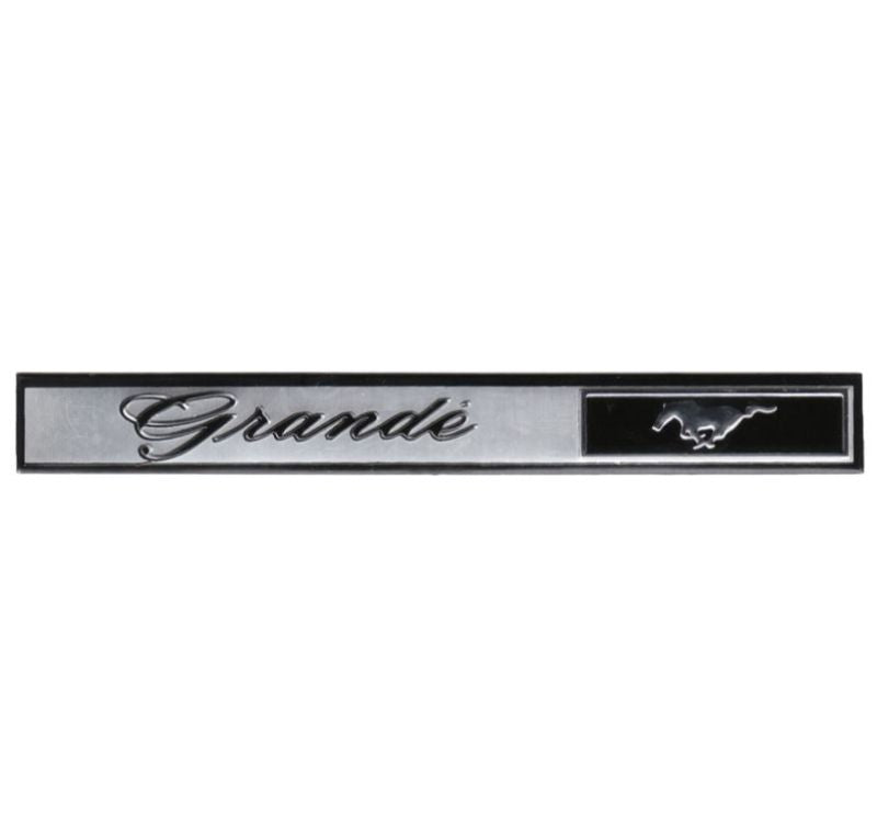 DASH EMBLEM BEZEL INSERT - 69-70 MUSTANG "GRANDE"