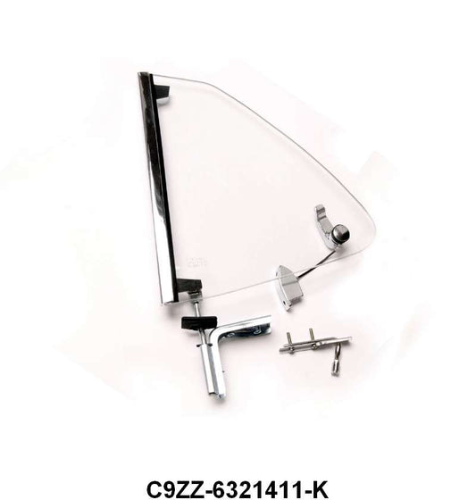 COMPLETE QUARTER WINDOW ASSEMBLY - 69-70 MUSTANG FASTBACK LEFT HAND