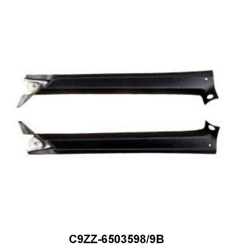 WINDSHIELD PILLAR POST MOLDING - 69-70 MUST CPE BLACK
