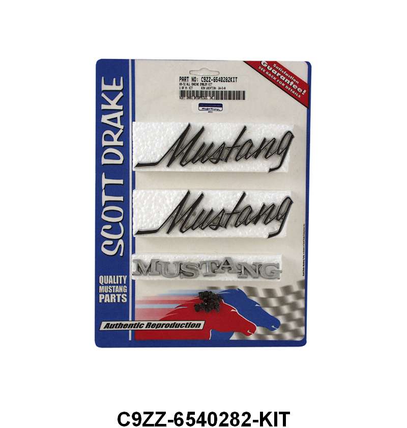 MUSTANG EMBLEM KIT - 69-72 MUSTANG ALL ENGINES
