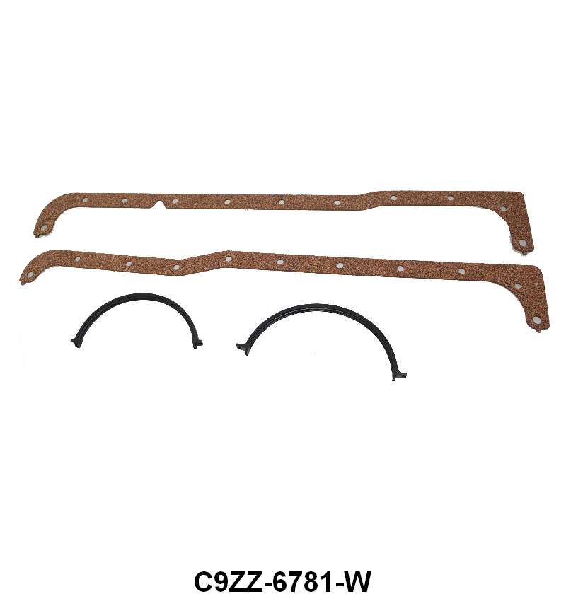 OIL PAN GASKET SET - 69-71 GALAXIE/FAIRLANE/MUSTANG, 75-79 F-100 351W