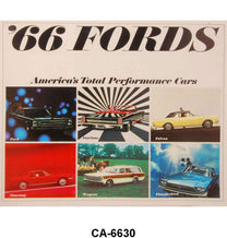 SALES BROCHURE - 66 GALAXIE, FAIRLANE, FALCON, MUSTANG, T-BIRD