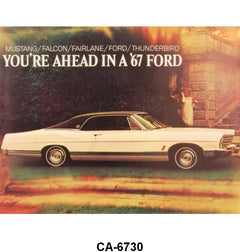 SALES BROCHURE - 67 GALAXIE, FAIRLANE, FALCON, MUSTANG, T-BIRD