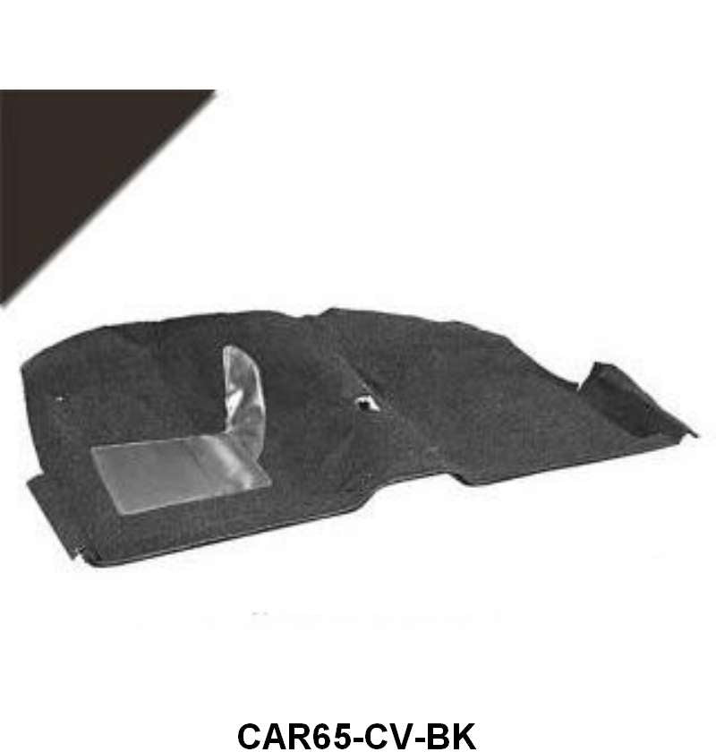 MUSTANG MOLDED CARPET - 65-68 MUSTANG CONV BLACK