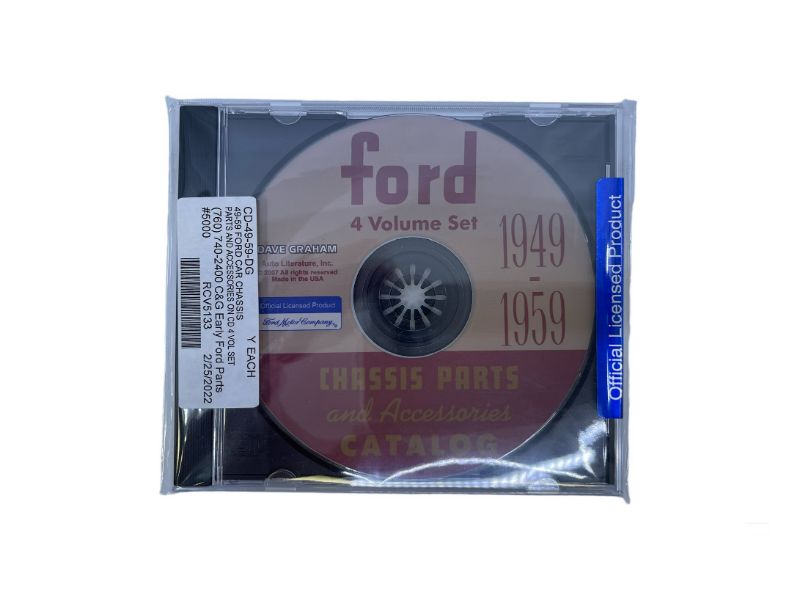CHASSIS PARTS AND ACCESSORIES ON CD - 49-59 PASS, 4 VOLUME SET
