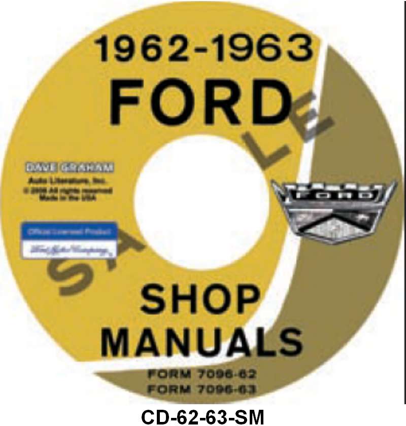 SHOP MANUAL ON CD - 62-63 GALAXIE