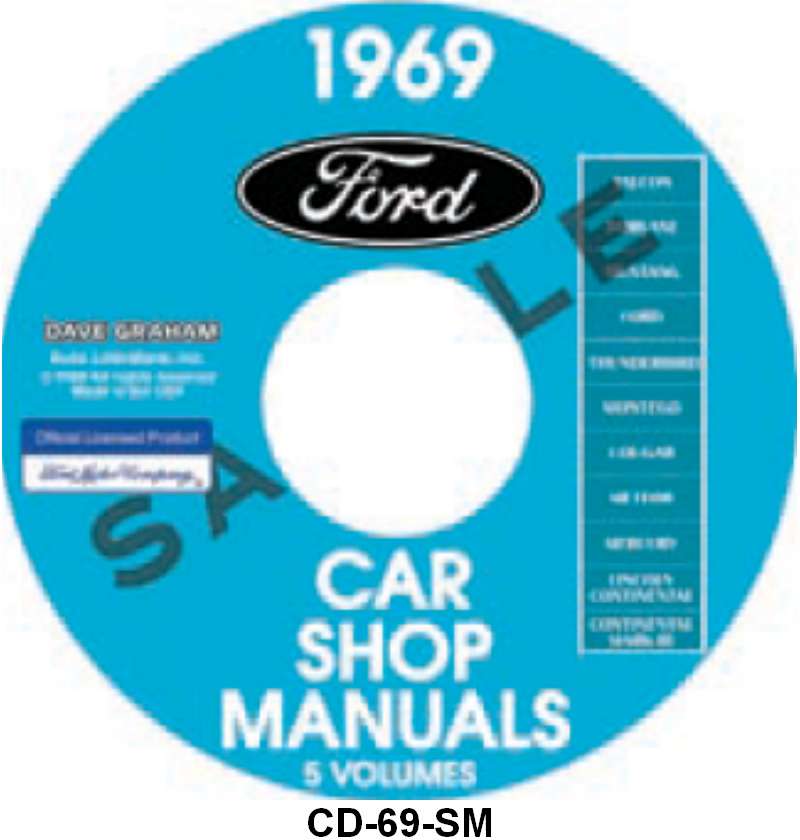 SHOP MANUAL ON CD - 69 ALL FORD AND MERCURY CARS